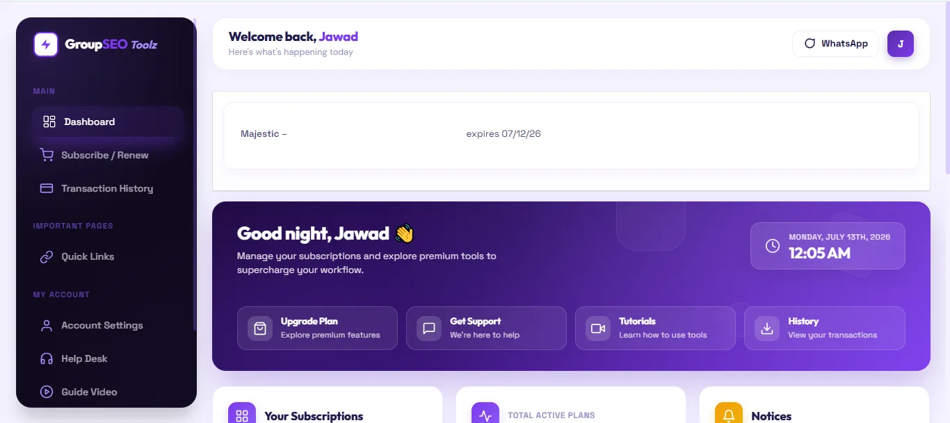 Your own member website + admin panel