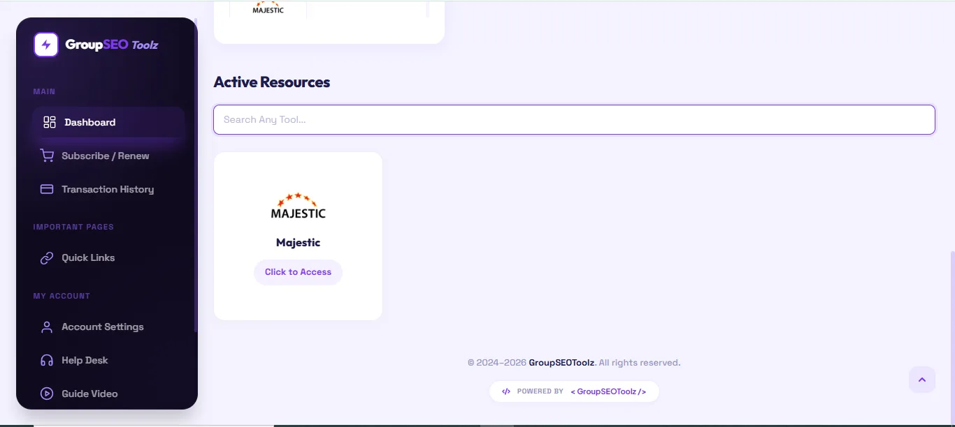 Access & update dashboard