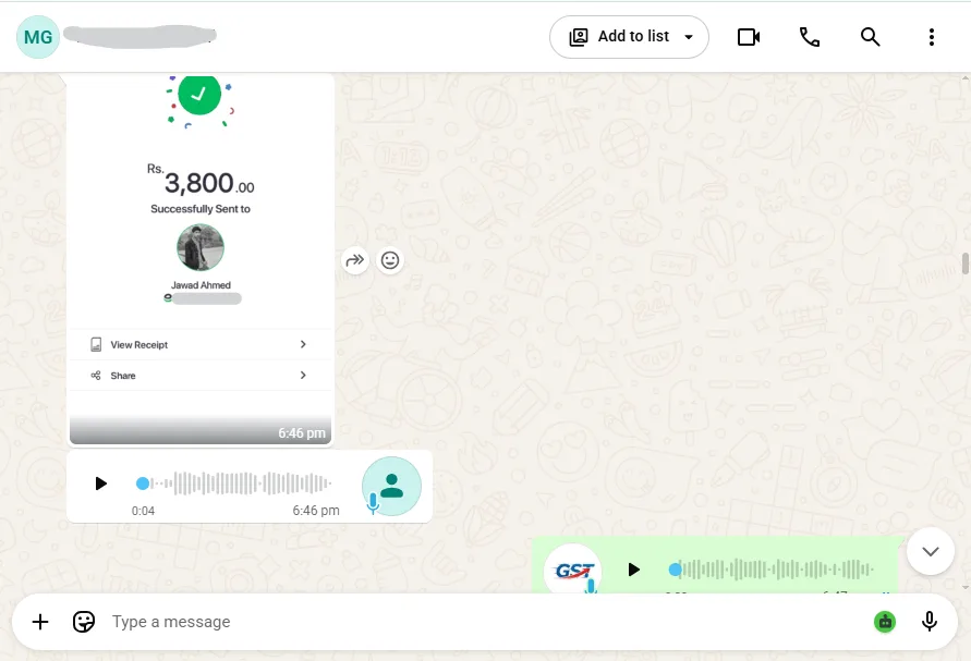 WhatsApp buyer or payment screenshot 6